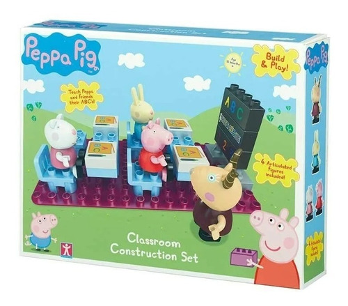 Peppa Pig Escuela Aula Clase Encastre + Figuras Original