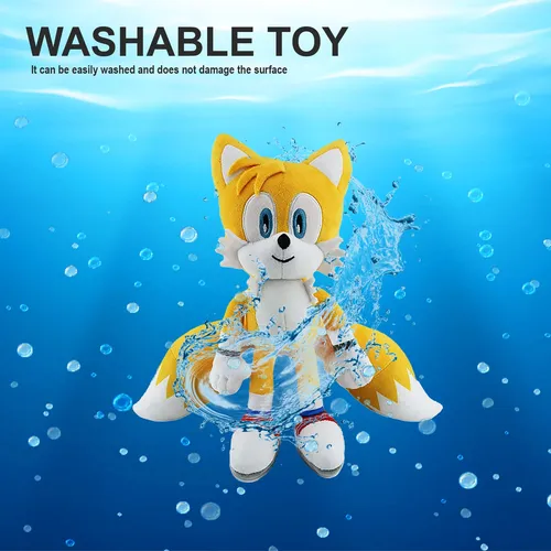 Peluche Adenzai Yellow Sonic The Hedgehog, 30 Cm, Regalo Par