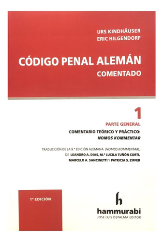 Código Penal Alemán Tomo 1 - Parte General - Hilgendorf