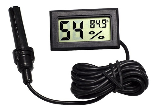 Termometro Higrometro Humedad Digital, Sensor En Cable Emn