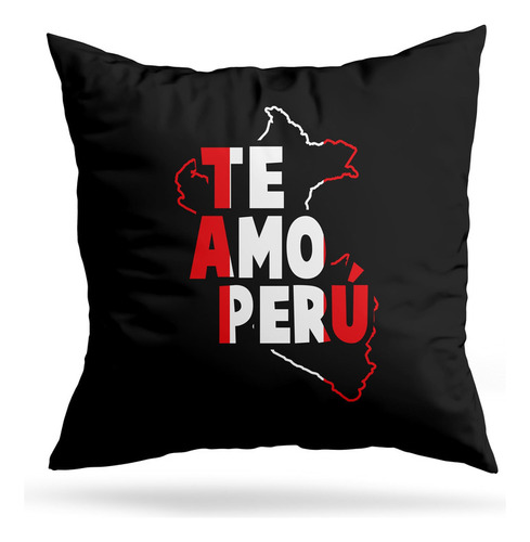 Cojin Deco Te Amo Perú (d1047 Boleto.store)