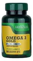 Comprar Omega 3 Gold con EPA 720 mg DHA 480 mg Fish Oil Salud Cardiovascular Omega 3 De Alta Potencia Sin Metales pesados 90 Softgels Sabor Limón Herbalia Lab