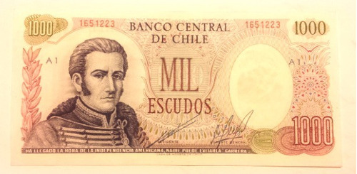 Chile Billete 1000 Escudos Cano Molina Serie A1