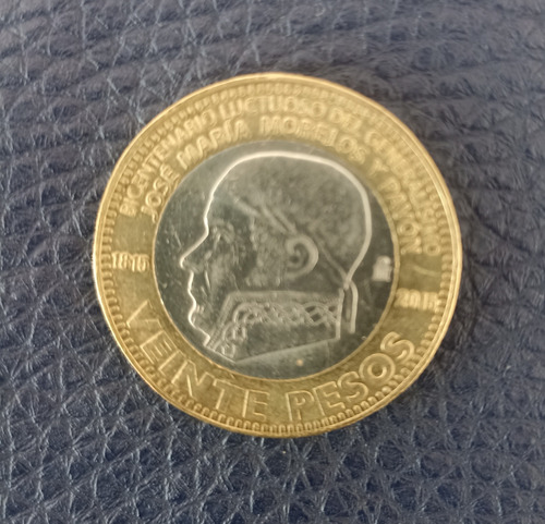 Moneda $20 De Jm Morelos Acuñada En 2015