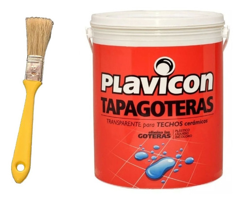 Plavicon Tapagoteras Transparente X 4 Lts + Pincel