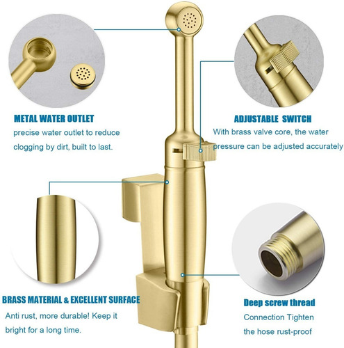 Imagen 5 de 6 de Juego De Bidet Premium Mini Regadera Con Sus Accesorios