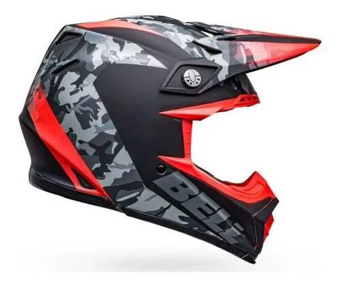 Casco Motocross Bell Moto 9 Venom Fluo Rojo Mips