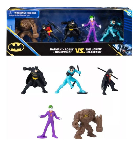 Set Mini Figuras Batman Joker Clayface Nightwing