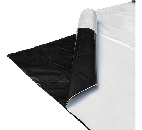 Lienzo blanco y negro de doble cara para ensilaje de ganado, 8 x 14 m