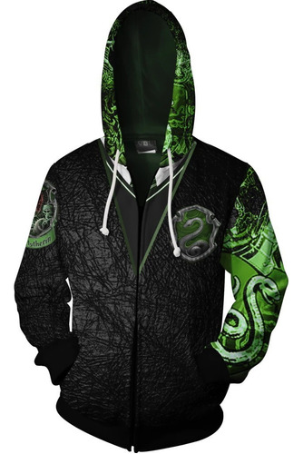 Sudadera Estampada Harry Potter Slytherin Cosplay Halloween