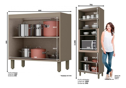 Cozinha Completa Connect 19 Peças Duna/cristal-henn