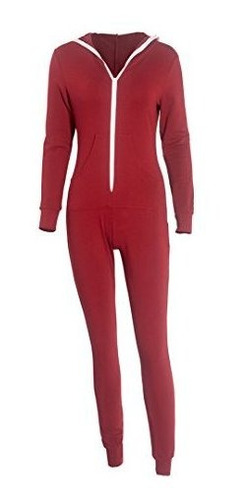 Imagen 4 de 6 de Coolooc Mono Con Capucha Para Mujer Manga Larga Bolsillos Co