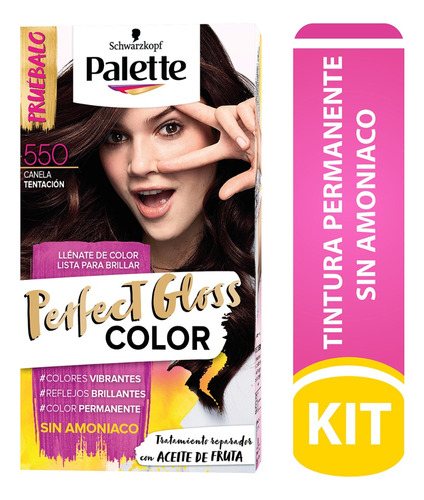 Tintes Palette Perfect Gloss - mL  Tono 550 Canela Tentación