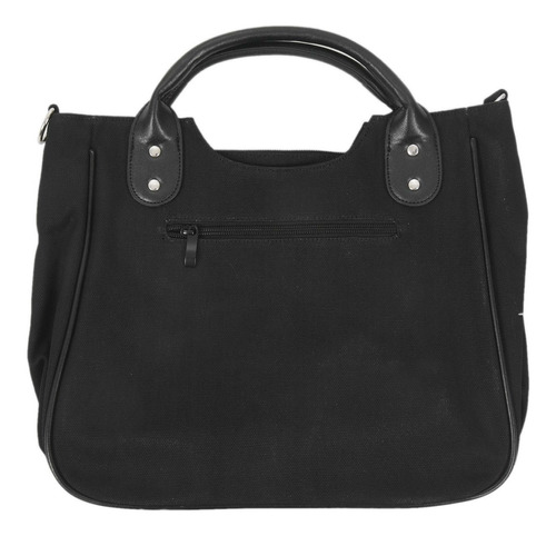 Bolso Tote Liso Generico, Para Mujer, Color Negro