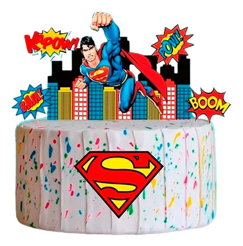 Topo De Bolo De Aniversario Superman Super Homem