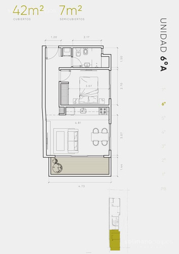 Imagen 25 de 30 de Departamento 2 Amb Con Terraza - Villa Urquiza