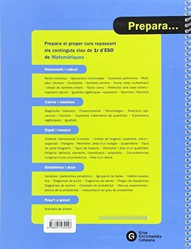 Prepara 2n Eso Matemàtiques (quaderns Estiu) - 9788441230446