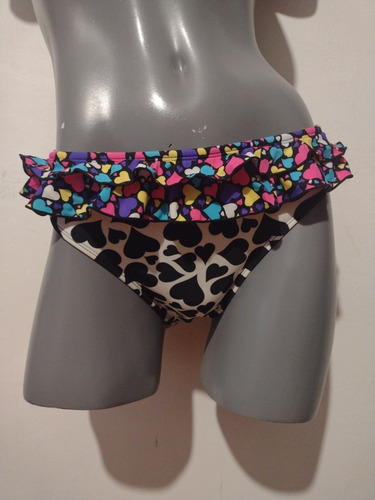 Bikini Panty O.p. Talla Grande 36 Corazones