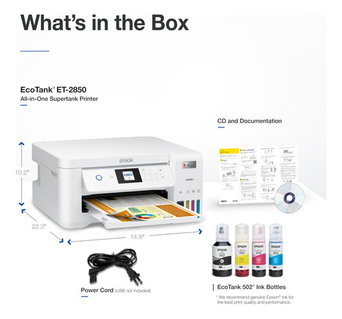 Impressora Epson Ecotank Et-2850 Wireless Colorida All-in-on