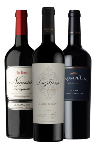 Vino Nicasia Malbec + Trumpeter Malbec + Luigi Bosca