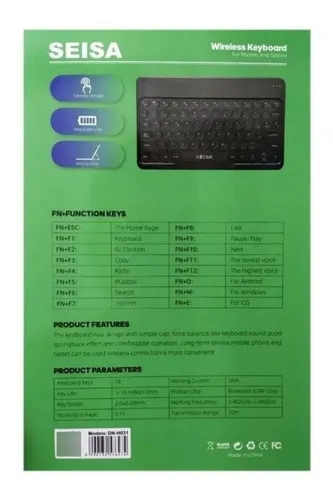 Mini Teclado Inalámbrico Ultra Delgado Bluetooth 3.0 Dn-h031