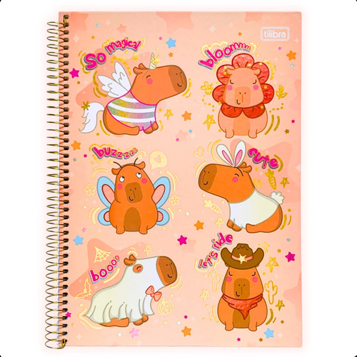 Caderno Capivara Capa Dura 1 Unidade 1 Matéria Capyclub 80fl Cor 3