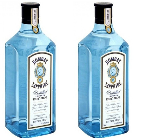 Gin Bombay Sapphire Dry London - 750ml (duas Garrafas)