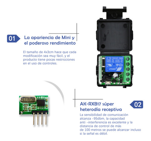 Receptor 433 Mhz Relevador A Control Remoto 12v Programable