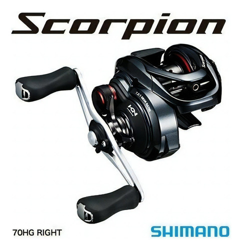 Carretilha Shimano Scorpion 70 Hg 7.2:1 Drg: 4.5kg (nova) Cor Cinza-escuro Lado da manivela Direito