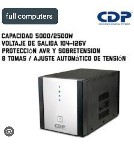 Cdp Regulador De Voltaje 2400va 1800w 8 Tomas 