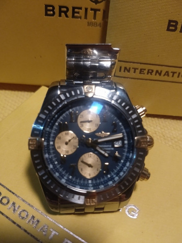 Relógio Breiting Chronographe Aço E Ouro