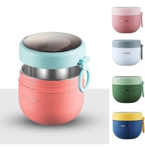 I Termo Fiambrera Para Comida, Cuchara, Recipiente Con A