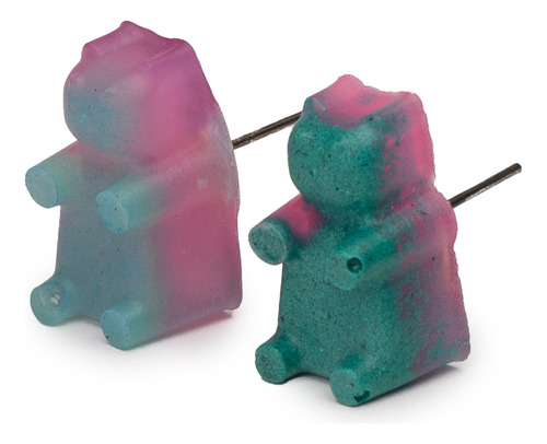 Aros Diseño Gummy Bear Aqua Rosa Zameta By Lina