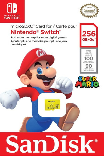 Memoria Nintendo Switch 256 Gb Micro Sd Original Oficial