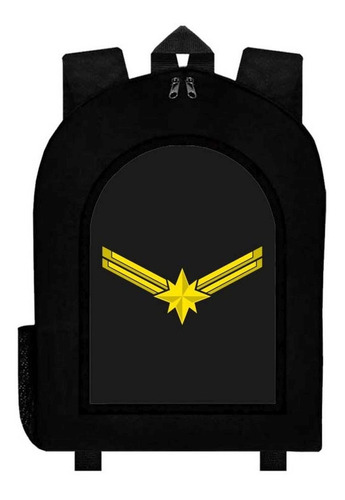 Mochila Capitana Marvel Negra Adulto / Escolar B4