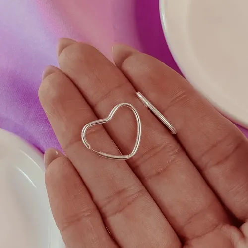 Argollas en forma de corazon hotsell
