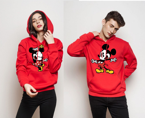Buzos Chompa Personalizado Parejas Novios Mickey Minie Mouse