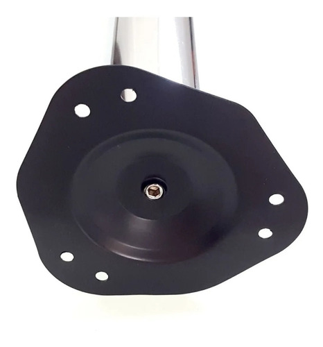 Imagen 4 de 4 de Pata Cromada 71 Cm Con Base Regulable Brz Para Mueble O Mesa
