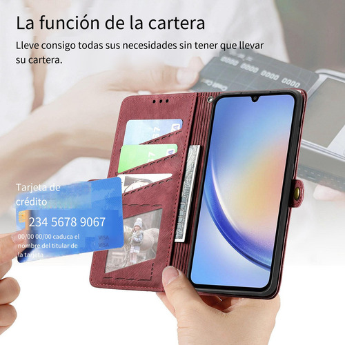 Funda Para Samsung Galaxy A05/a05s/a12 5g, Pulsera De Piel Con Cremallera, A Prueba De Golpes, Funda Protectora