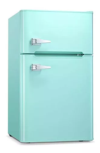 Mini refrigerador con congelador, mini refrigerador de 3.2 pies cúbicos con  2 puertas, refrigerador pequeño compacto para dormitorio, oficina, ahorro