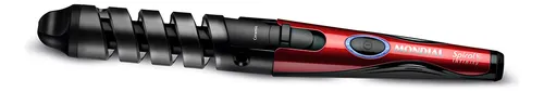 Escova Modelador de Cachos Spiral Infinity Em-05 Mondial Preto vermelho Cabo Giratório 360º