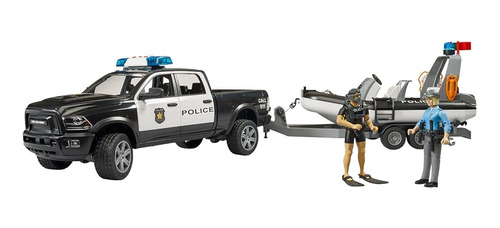 Camioneta Policial Bruder Ram 2500 Con Remolque De Módulo L 