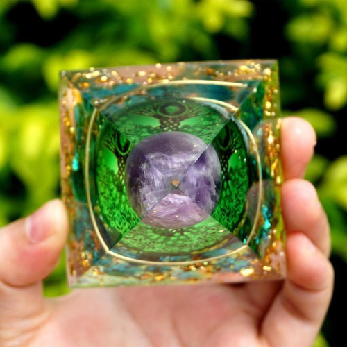 1 Protección Emf De Yoga Orgone De Pirámide De Cristal