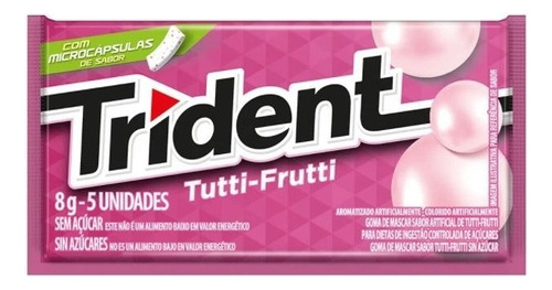 Goma De Mascar Sabor Tutti Frutti Trident 8g