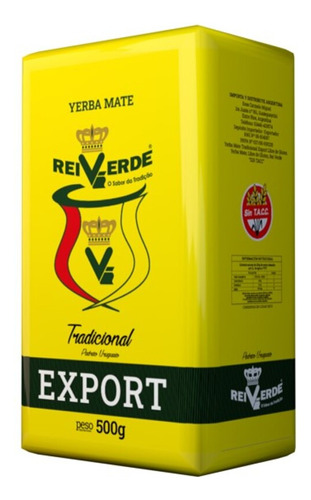 Yerba  Rei Verde Tradicional 500grs Pack 3 Unidades 