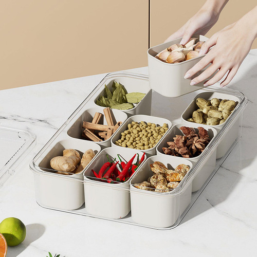 Contenedor De Comida Dividido, Caja De Condimentos, Caja L