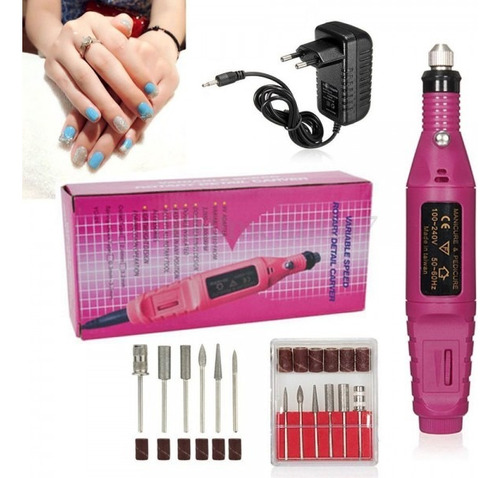 Kit Pulidor De Uñas Eléctrico Manicure Y Pedicura Removedor