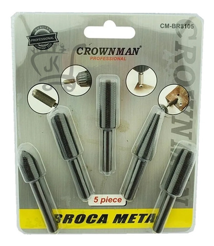 Set 5 Brocas Metal 1/4 Max 20.000 Rpm Cm-br8105