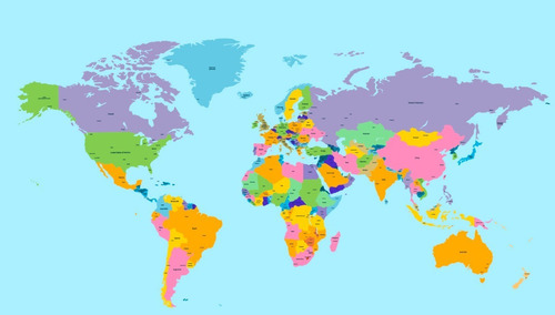 Planisferios Mapas Del Mundo Editables