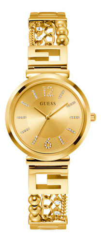 Relógio Feminino Guess Cluster Dourado Gw0545l2